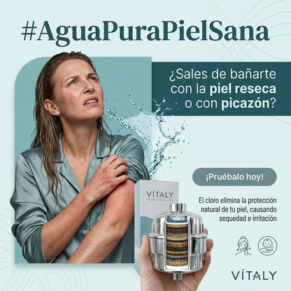 Disfruta una ducha con agua más limpia, suave y segura para tu piel