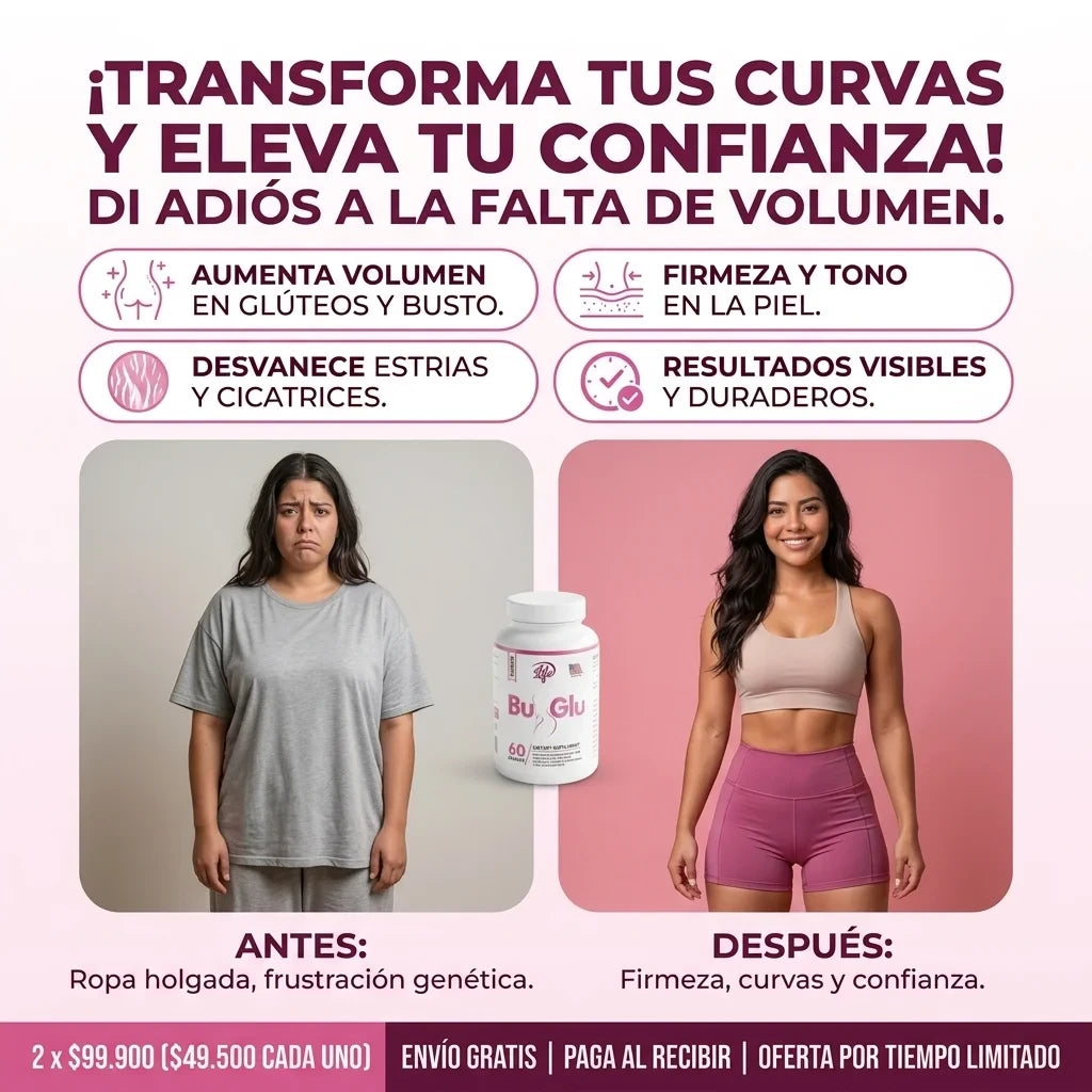 Bu-Glu™ Original: Realce Femenino Natural con Pueraria y Maca