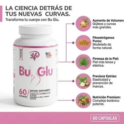 Bu-Glu™ Original: Realce Femenino Natural con Pueraria y Maca