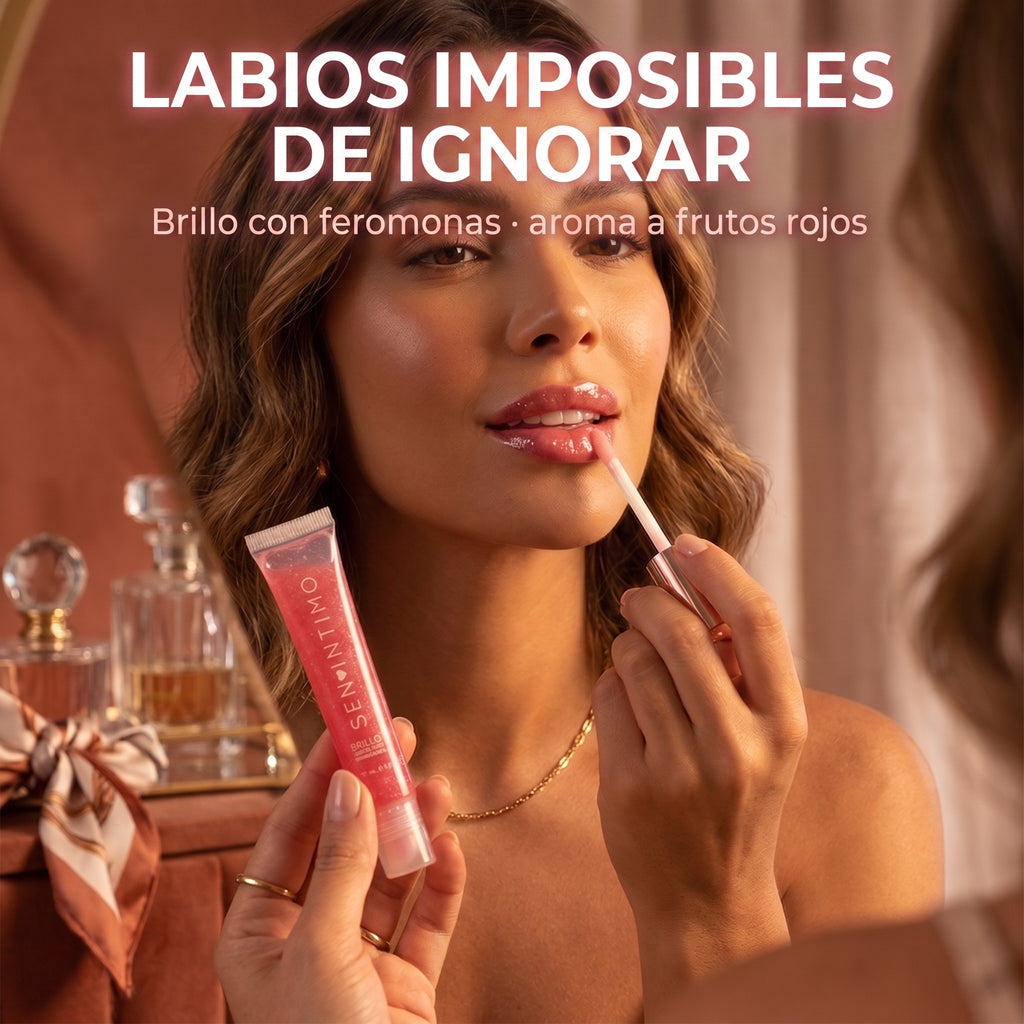 Lip Gloss con Feromonas · Brillo Irresistible