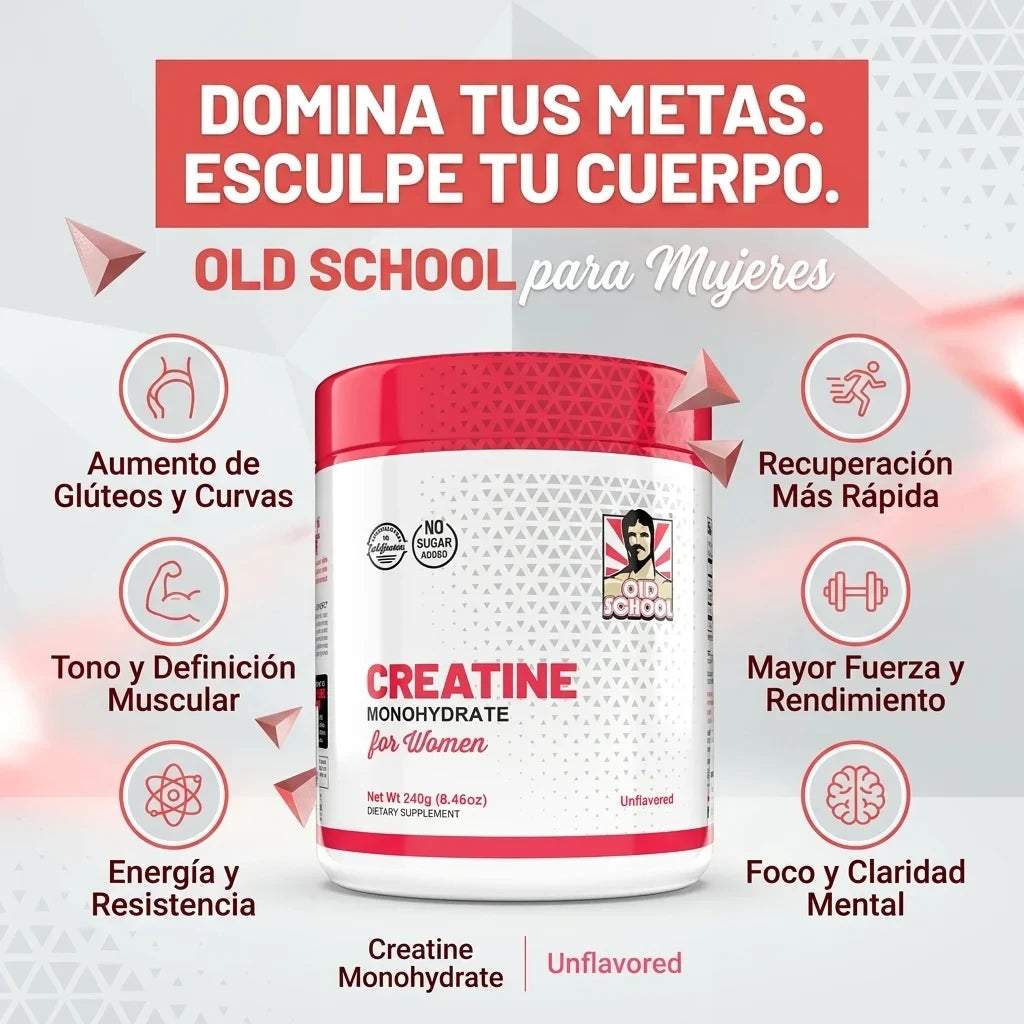 Creatina para Mujer + Colágeno | Esculpí tus Curvas y Glúteos | 3 en 1