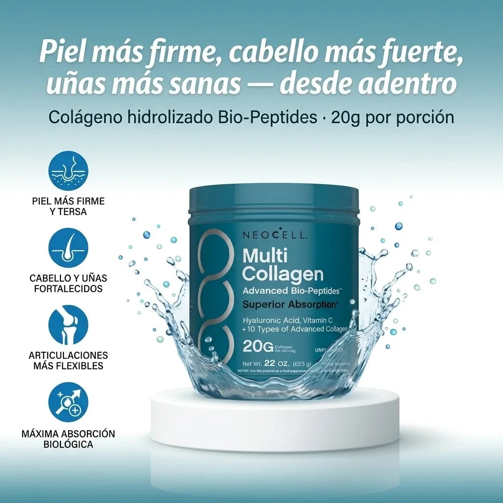 Colágeno Hidrolizado  · Piel Firme, Cabello Fuerte y Uñas Sanas