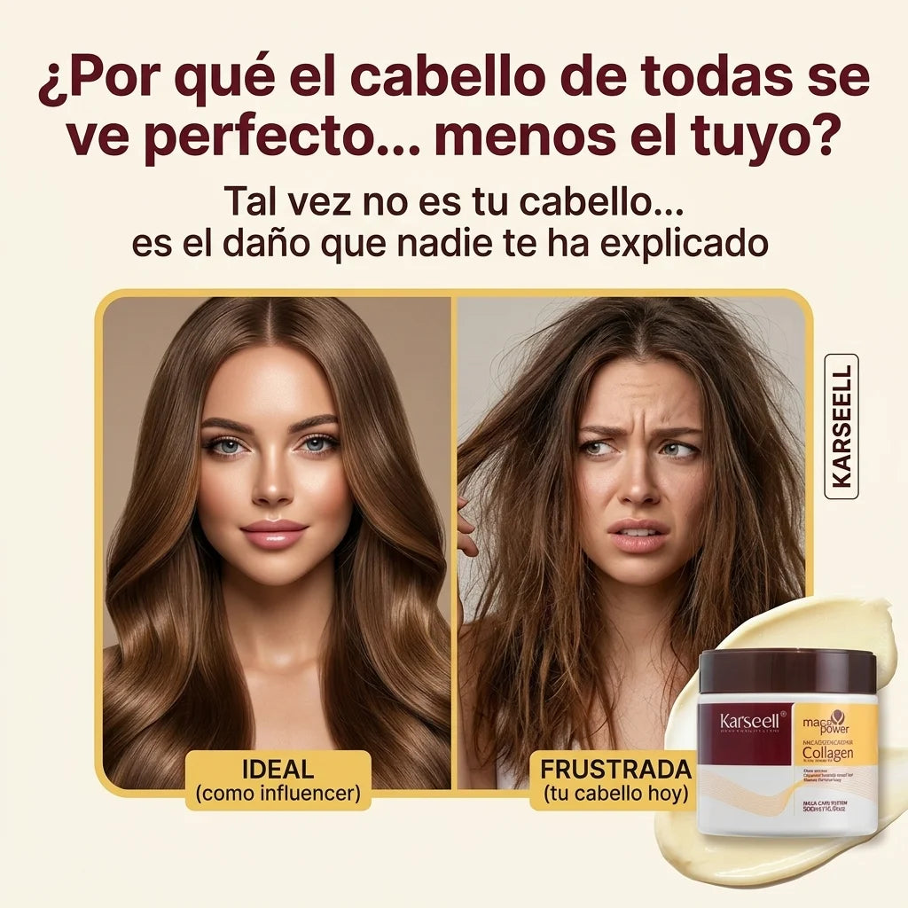 Cabello suave, brillante y sin frizz desde el primer uso