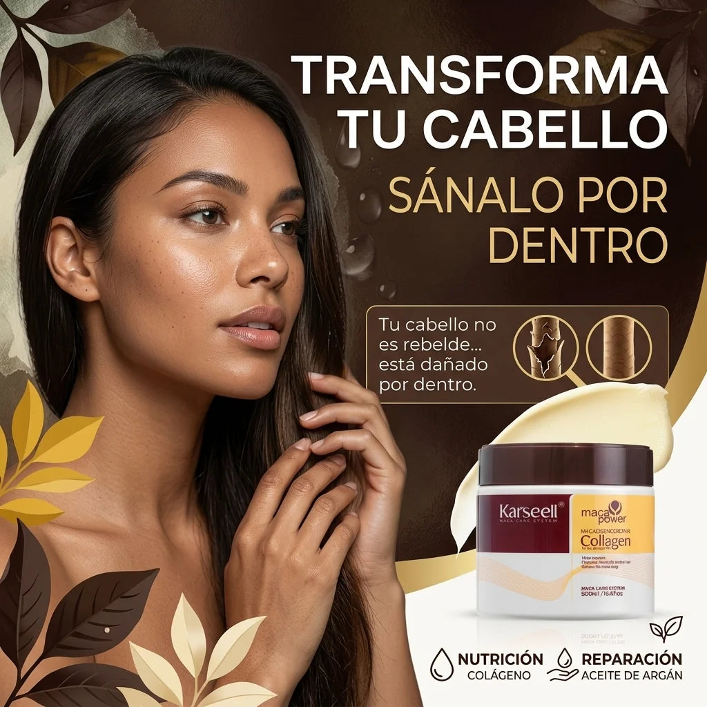 Cabello suave, brillante y sin frizz desde el primer uso