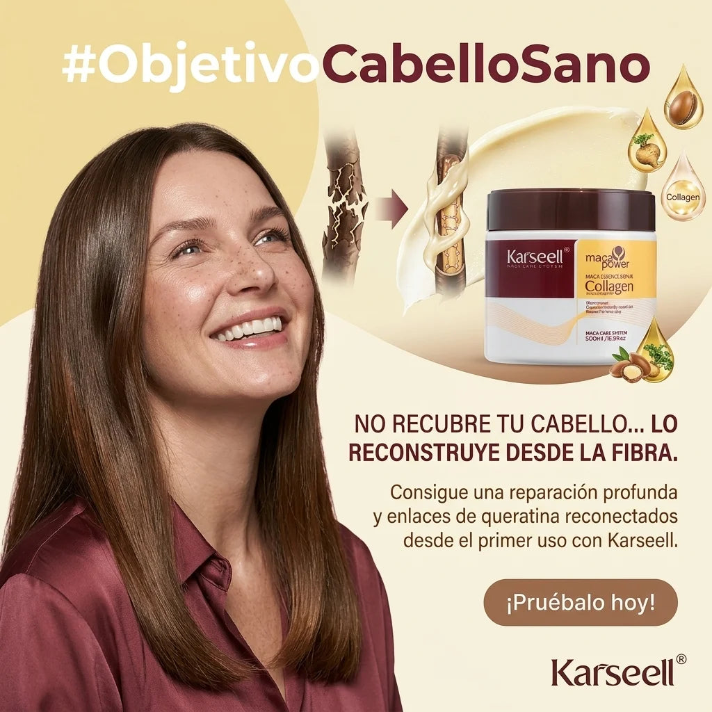 Cabello suave, brillante y sin frizz desde el primer uso