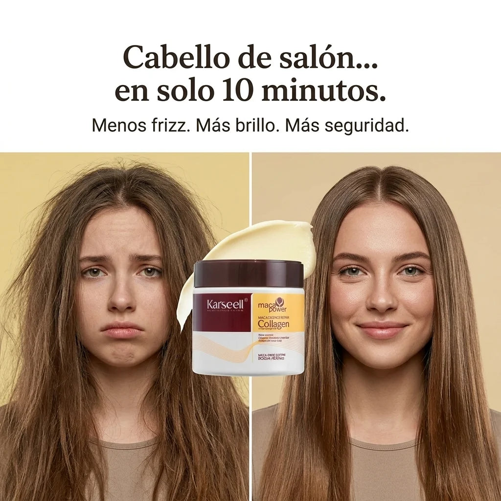 Cabello suave, brillante y sin frizz desde el primer uso