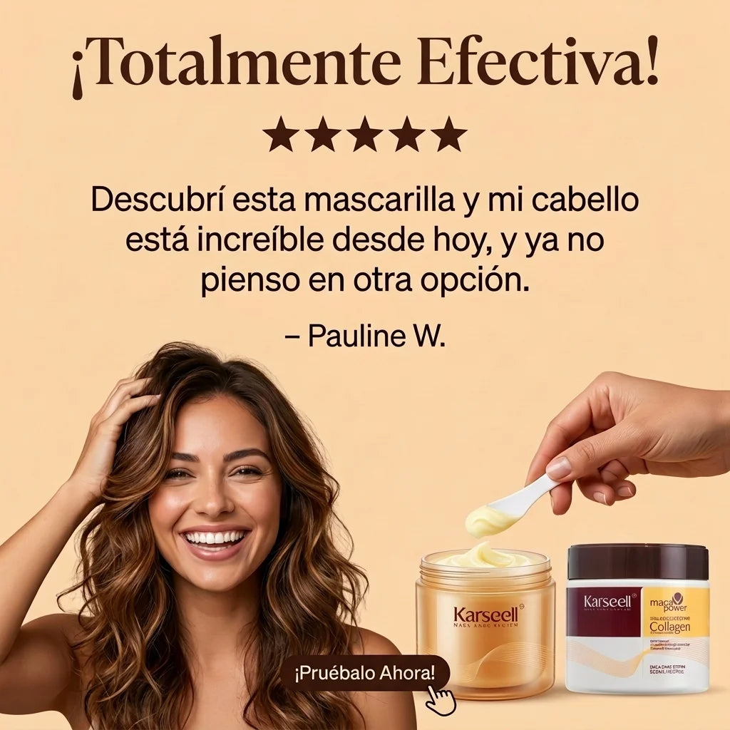 Cabello suave, brillante y sin frizz desde el primer uso