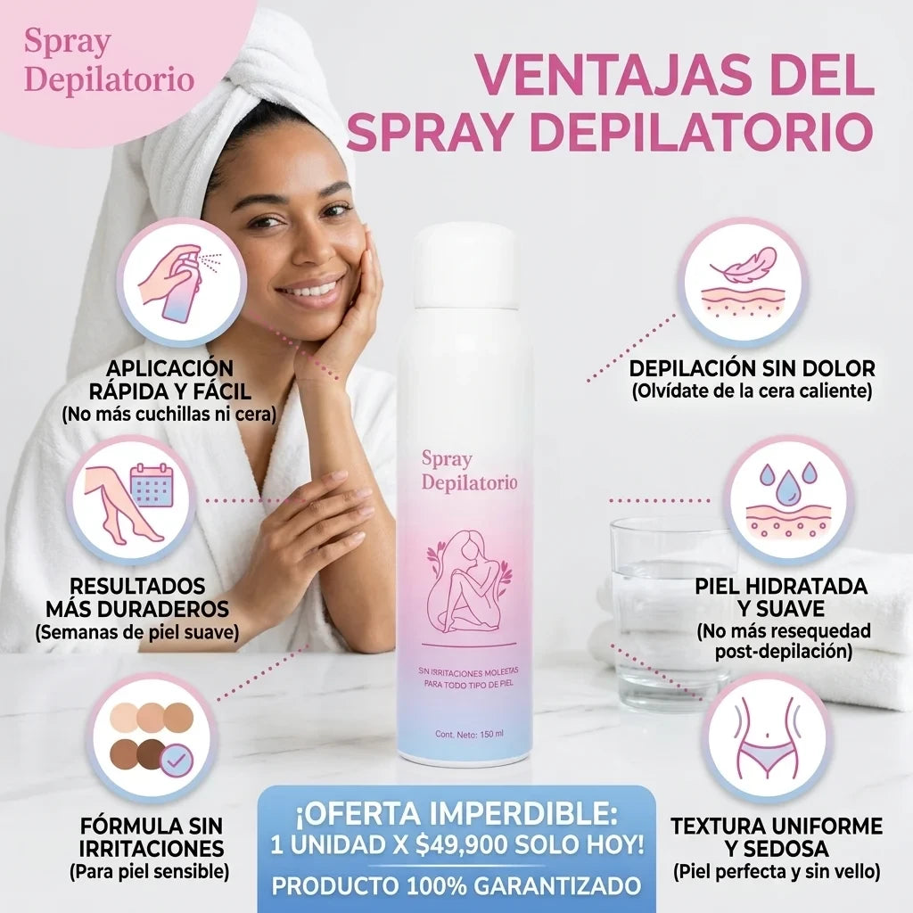 Spray depilador | Depilación sin dolor desde tu casa