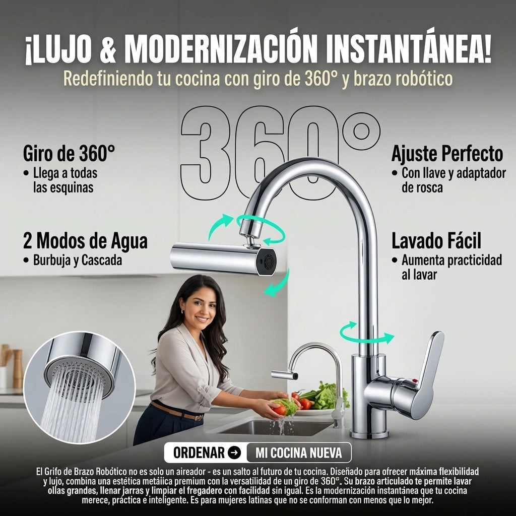 Convierte tu grifo en una herramienta de limpieza 1080°